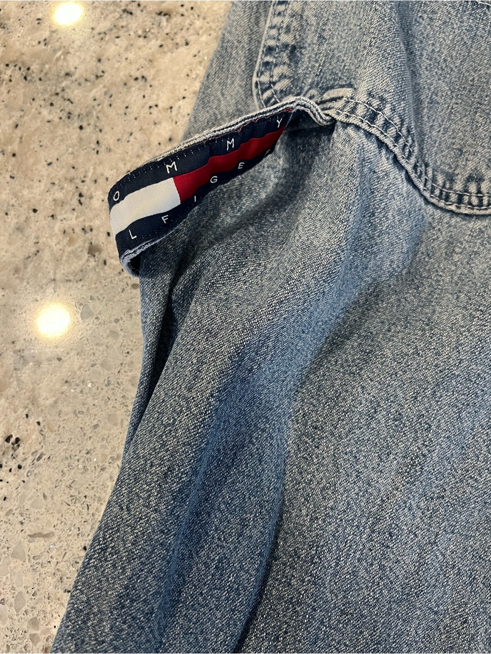 Vintage Tommy Hilfiger Men’s Washed Blue Relaxed Carpenter Jeans - Picture 5 of 11